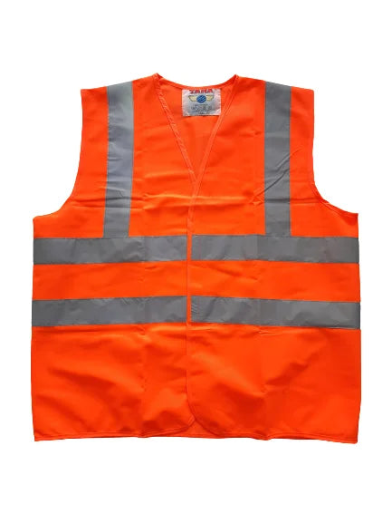Safety Hi-Vis Vest with Reflector - 120 GSM High Visibility Safety Vest Marvi Sons